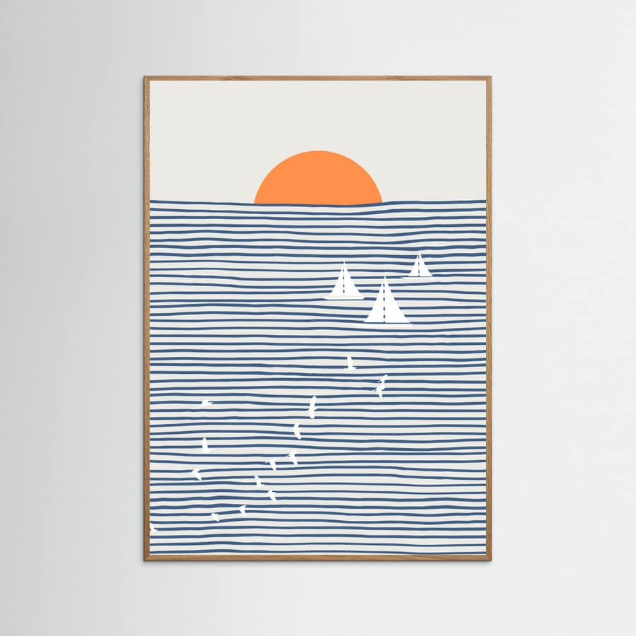 Póster Three White Sails