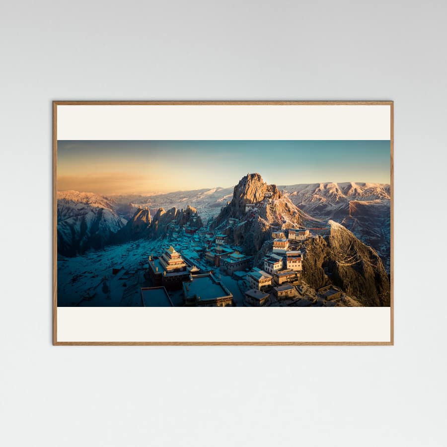 Plakat Tibetan temple 《崷崒孜珠》 – plakat i druk artystyczny