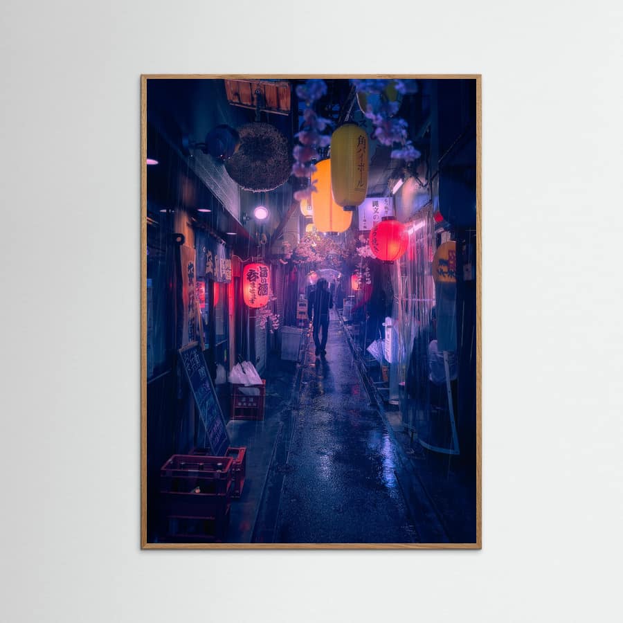 Tokyo Blue Rain Poster