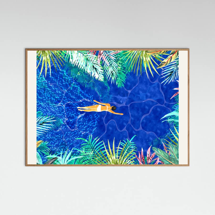 Tropical Jungle Pool Poster