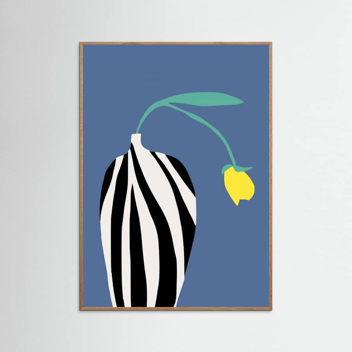 Poster Tulip In Zebra Striped Vase – poster e stampa artistica