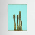 Oak Nature Turquoise Cactus Poster