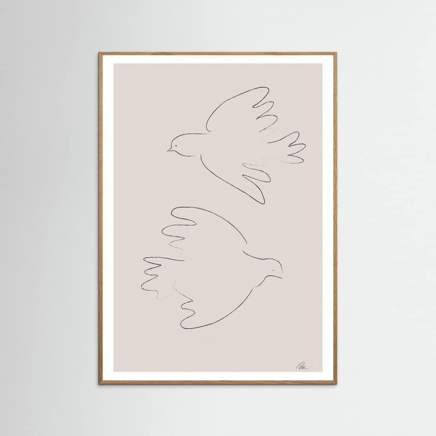 Two Doves Poster