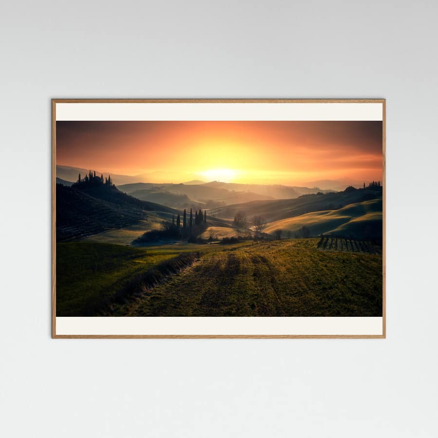 Val d'Orcia in the morning Poster – poster and art print