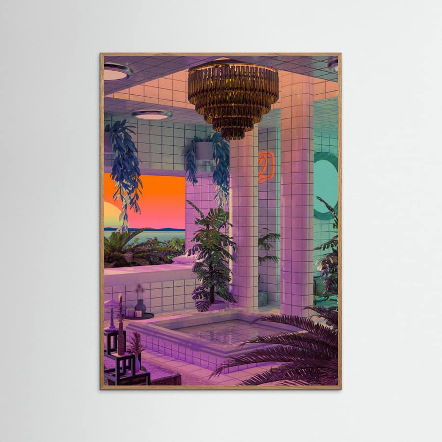 Plakat Vaporwave Pool