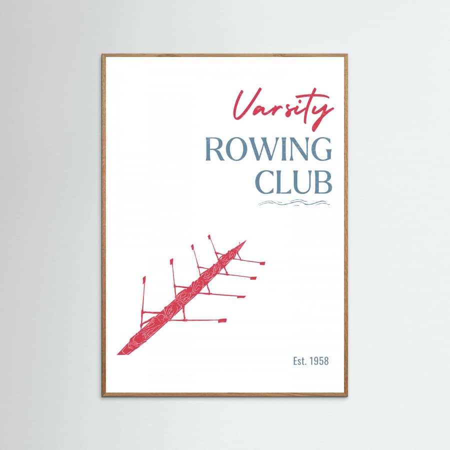 Varsity Rowing Club -juliste – juliste ja taidepainatus