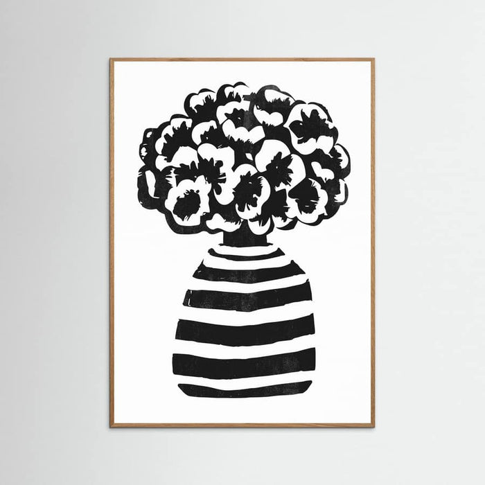 Vase Striped Poster – plakat og kunsttryk