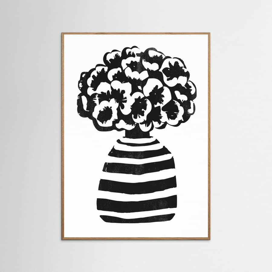 Vase Striped Poster