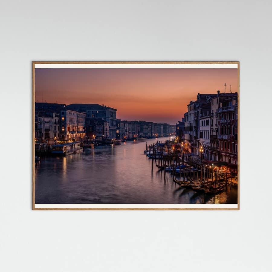 Venice Grand Canal at Sunset Poster – poster and art print