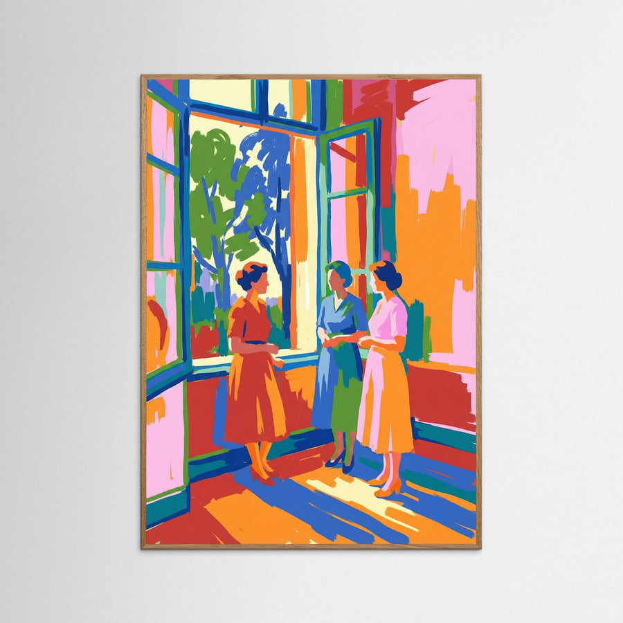 Vibrant Fauvist Figure Blue
