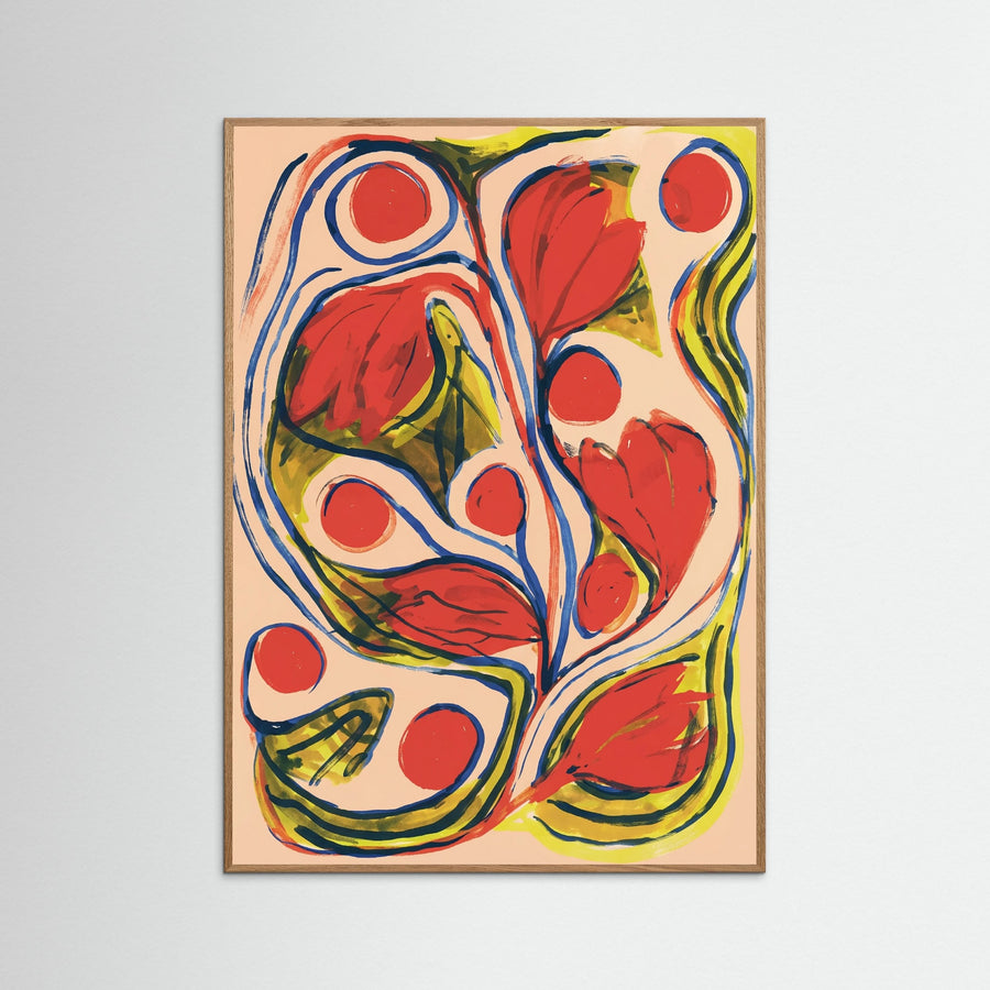 Vibrant Floral Swirls