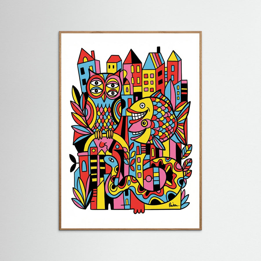 Vibrant Folk Faces