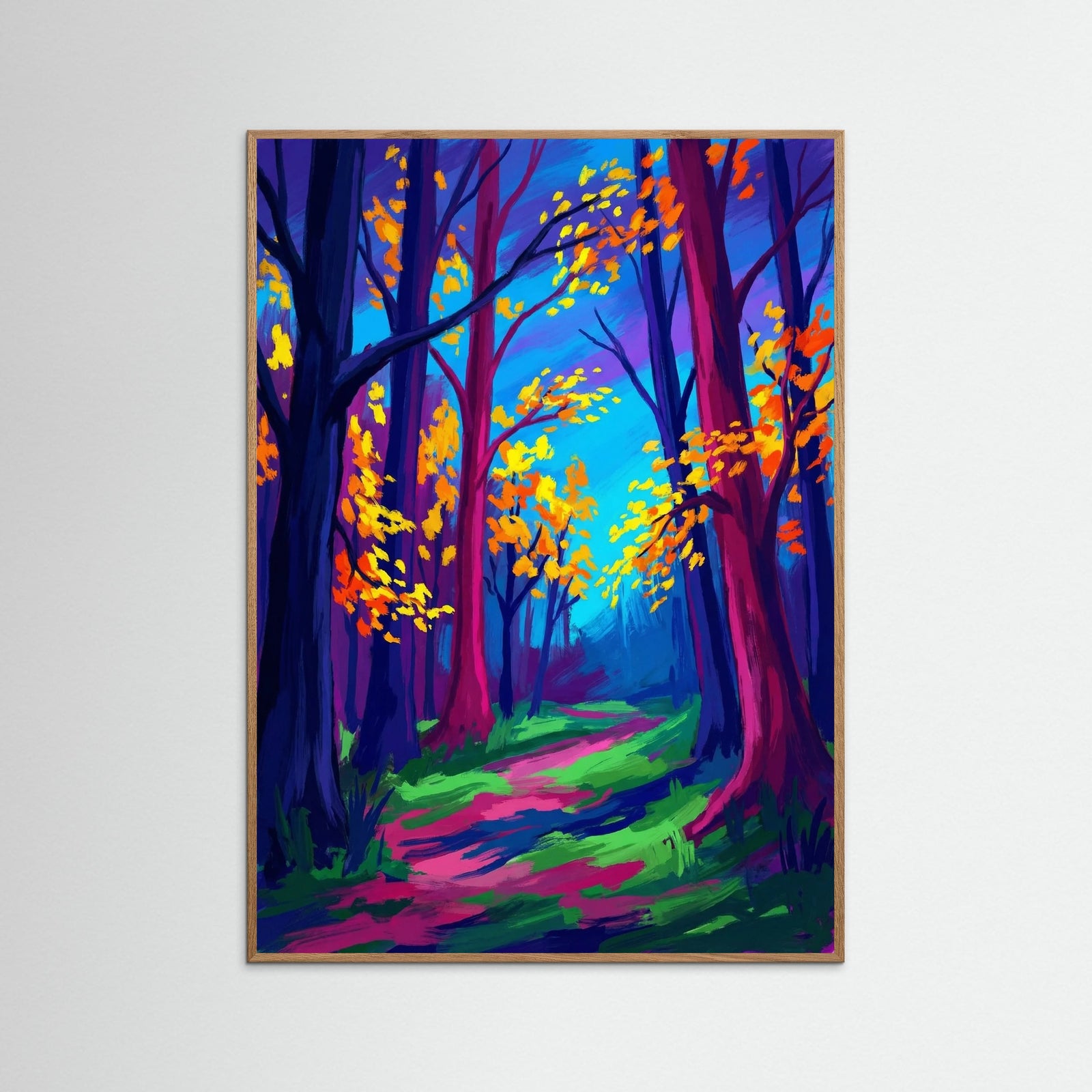 Oak Nature Vibrant River Flow