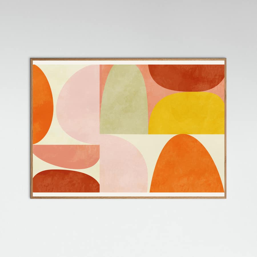 Warm Pastel Geometry Poster