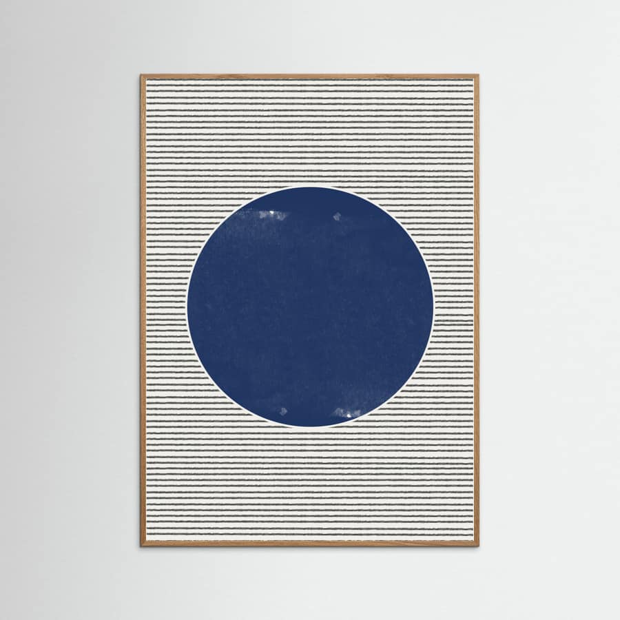 Poster Watercolor Circle and Stripes – poster e stampa artistica