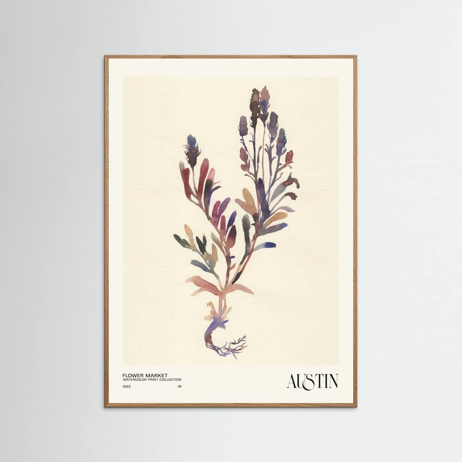 Watercolor print collection. Flower market - Austin Poster – poster and art print