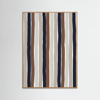 Oak Nature Wavy Earth Stripes Poster