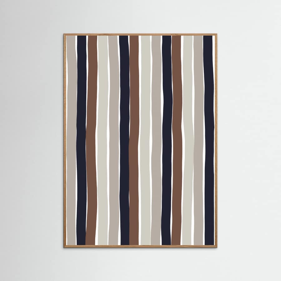 Wavy Earth Stripes Poster – poster and art print