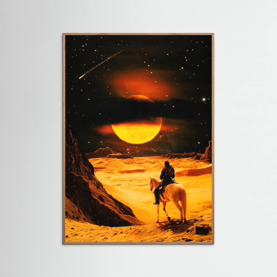 Western Space Adventure Poster