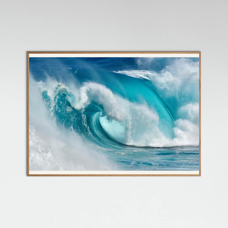 When the ocean turns into blue fire Poster – plakat og kunsttryk