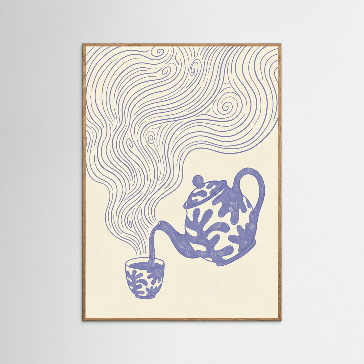 Oak Nature Whimsical Coffee Swirls