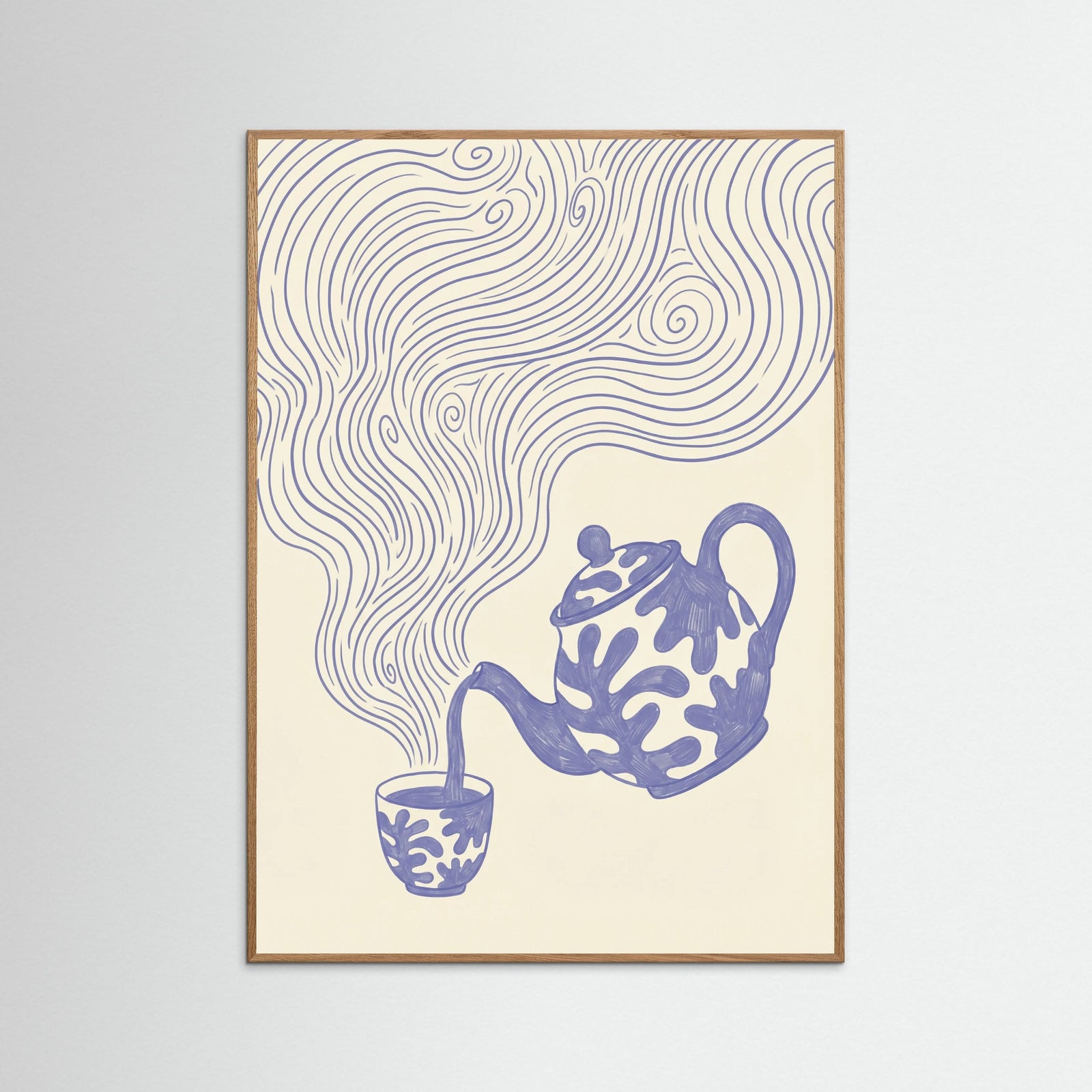 Oak Nature Whimsical Coffee Swirls