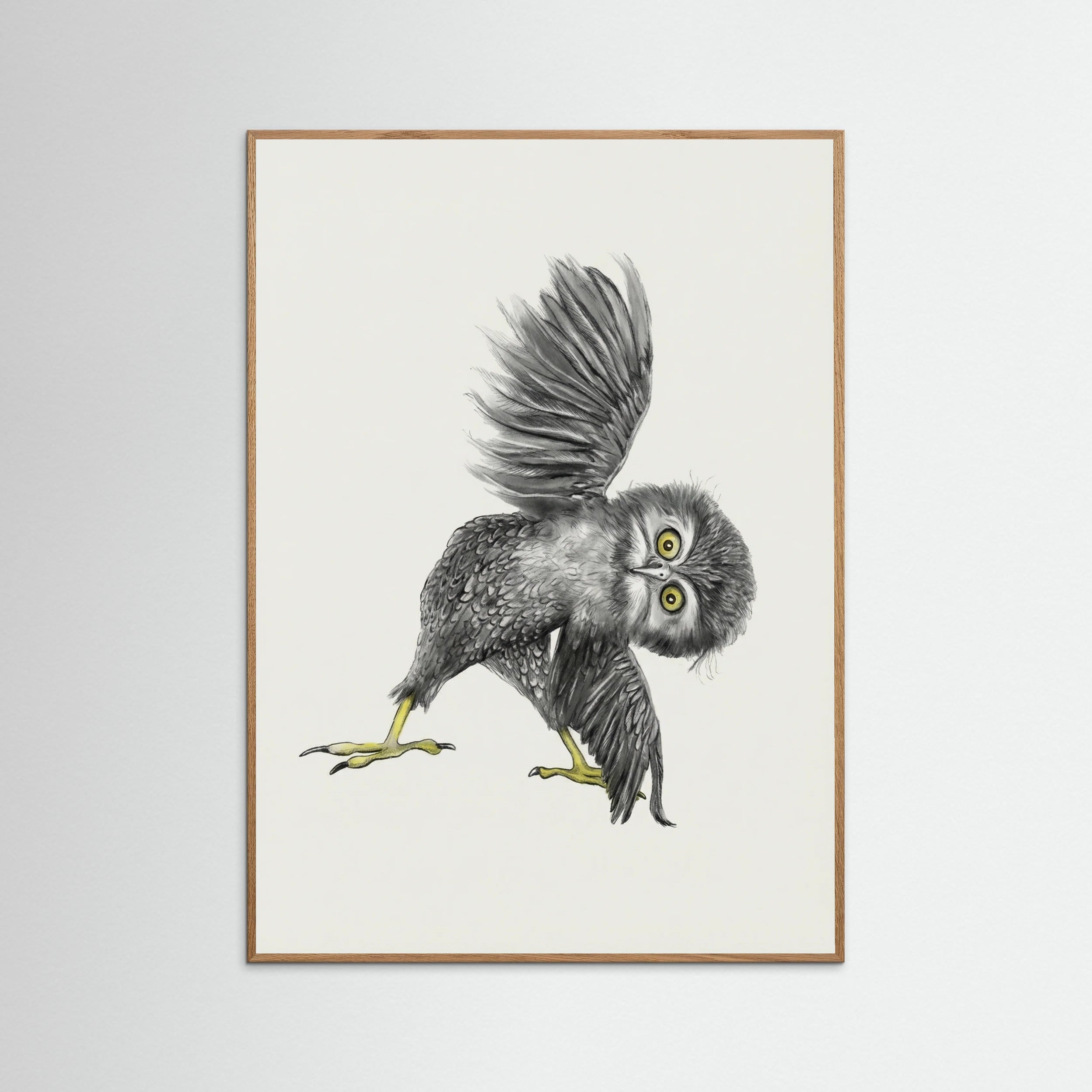 Oak Nature Whimsical Owl Yoga