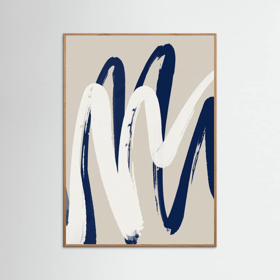 White Wave No 7 Poster – Poster und Kunstdruck