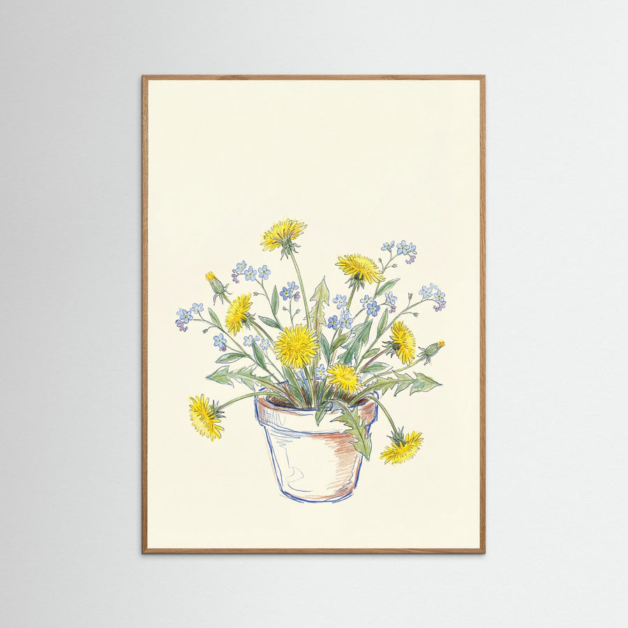Wildflower Sketch Vase