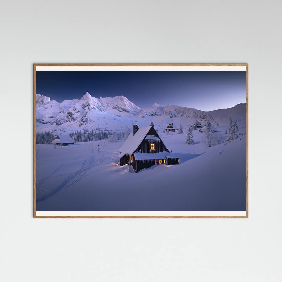 Winter Hut Poster