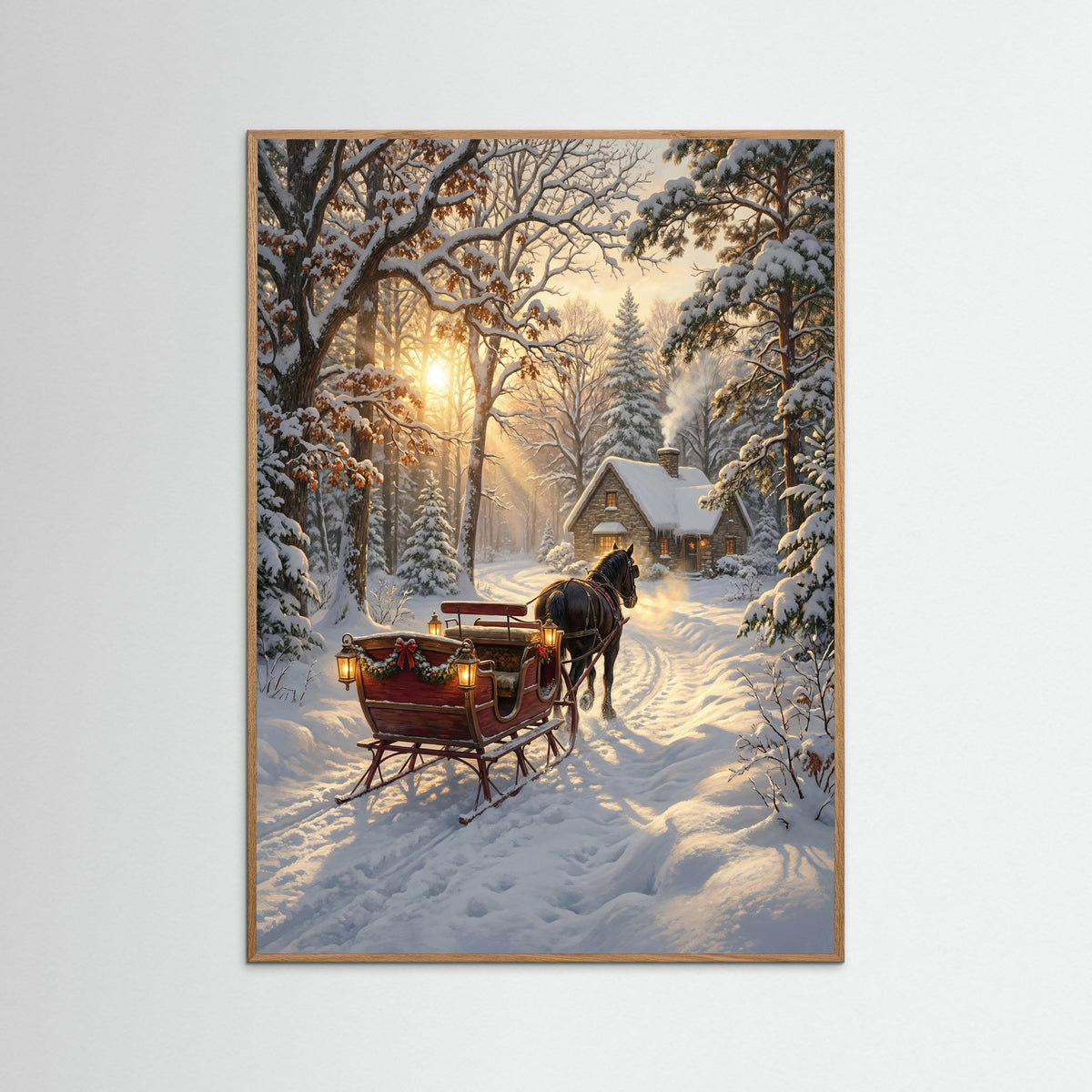 Oak Nature Winter Steam Train