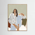 Poster Woman Enjoying a Cup of Espresso – poster e stampa artistica
