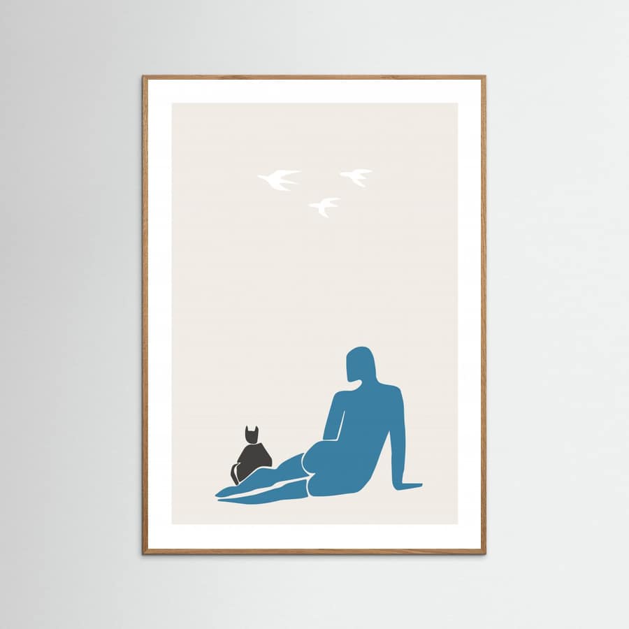 Affiche Woman and Cat