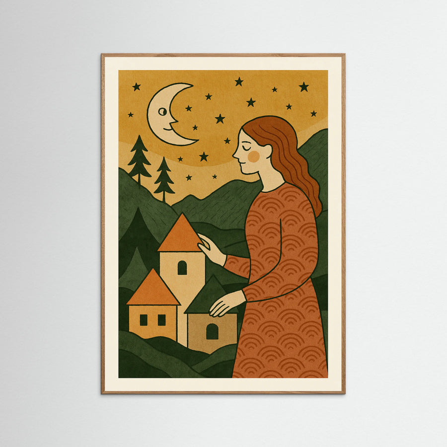 Woman and Horses