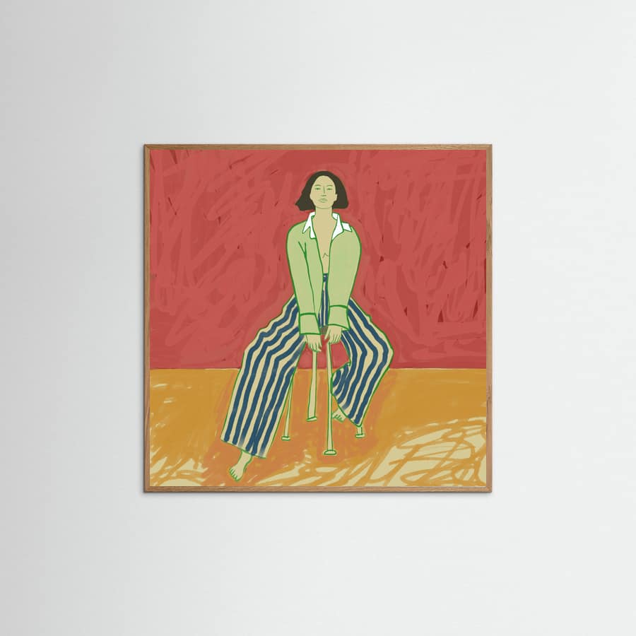 Woman on stool Poster – Poster und Kunstdruck
