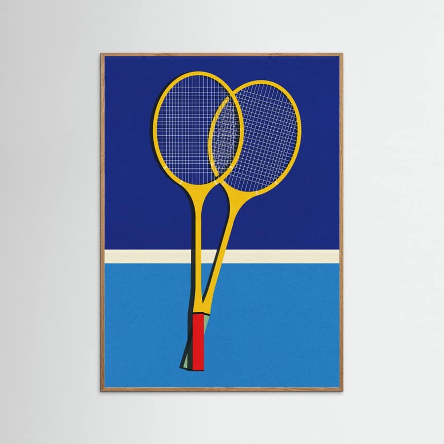 Wooden Badminton Rackets Poster – poster and art print