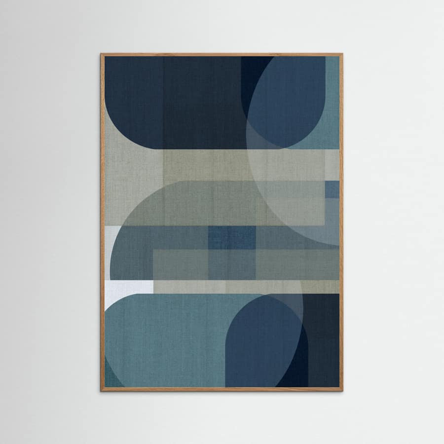 Woven Blue Layers 3 Poster – plakat og kunsttryk