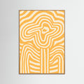 Oak Nature Yellow Striped Flower Poster