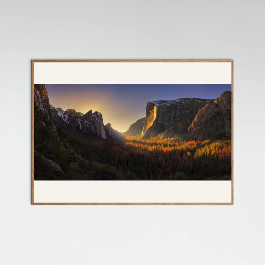 Póster Yosemite Firefall – póster e impresión artística