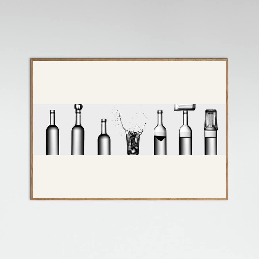 Plakat bottles game – plakat i druk artystyczny