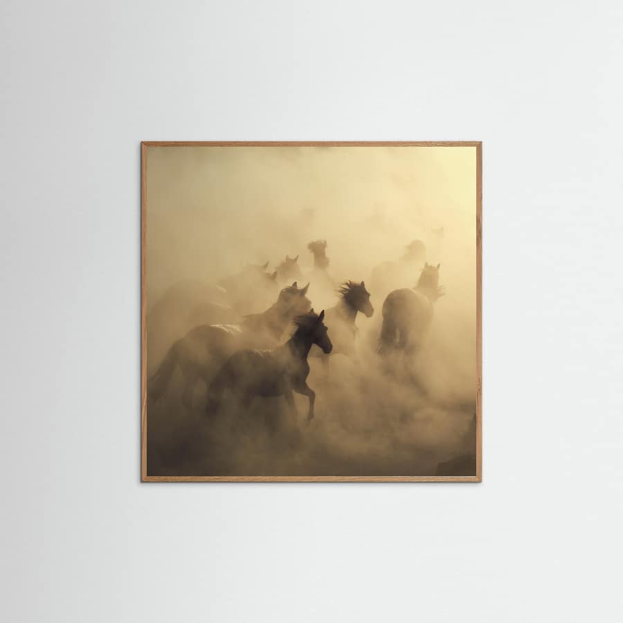 migration of horses Poster – poster and art print