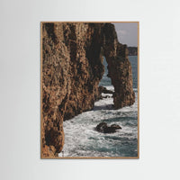 Oak Nature sea waves and rocks Poster