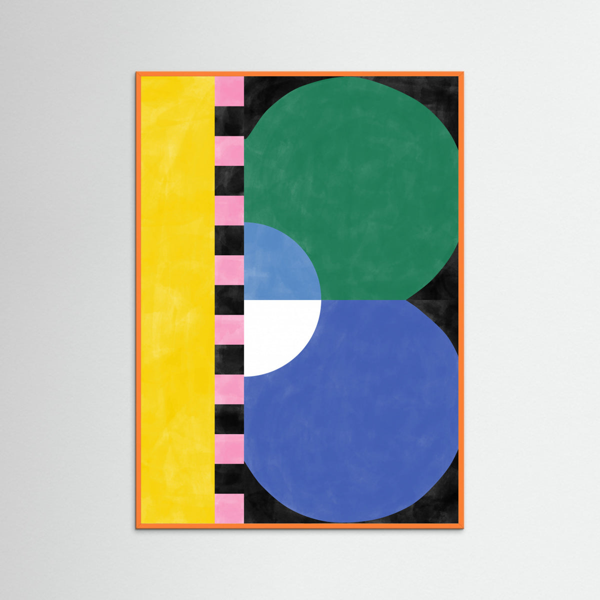 Orange Wood Abstract Composition No. 39 Poster
