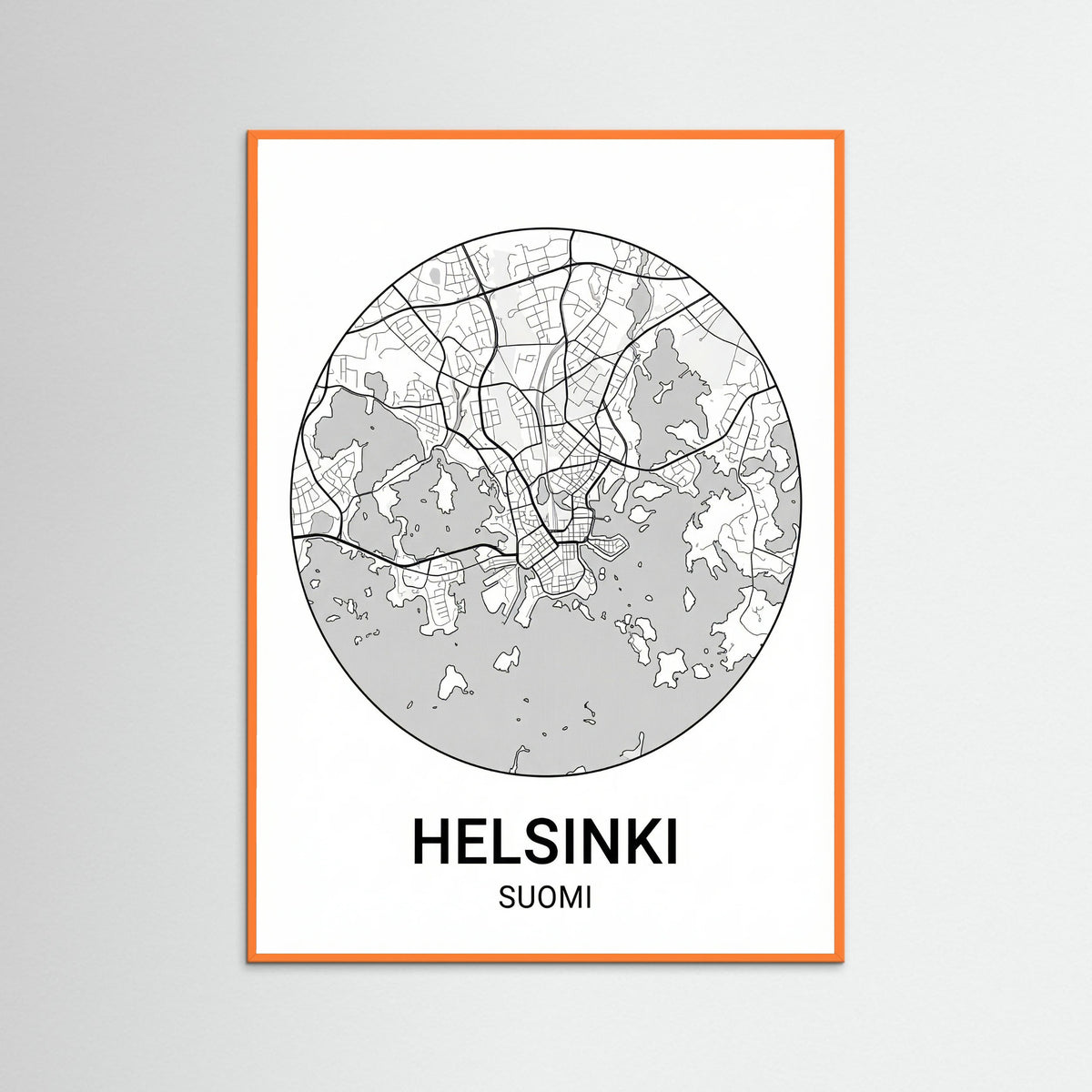 Orange Wood Aarhus Urban Map