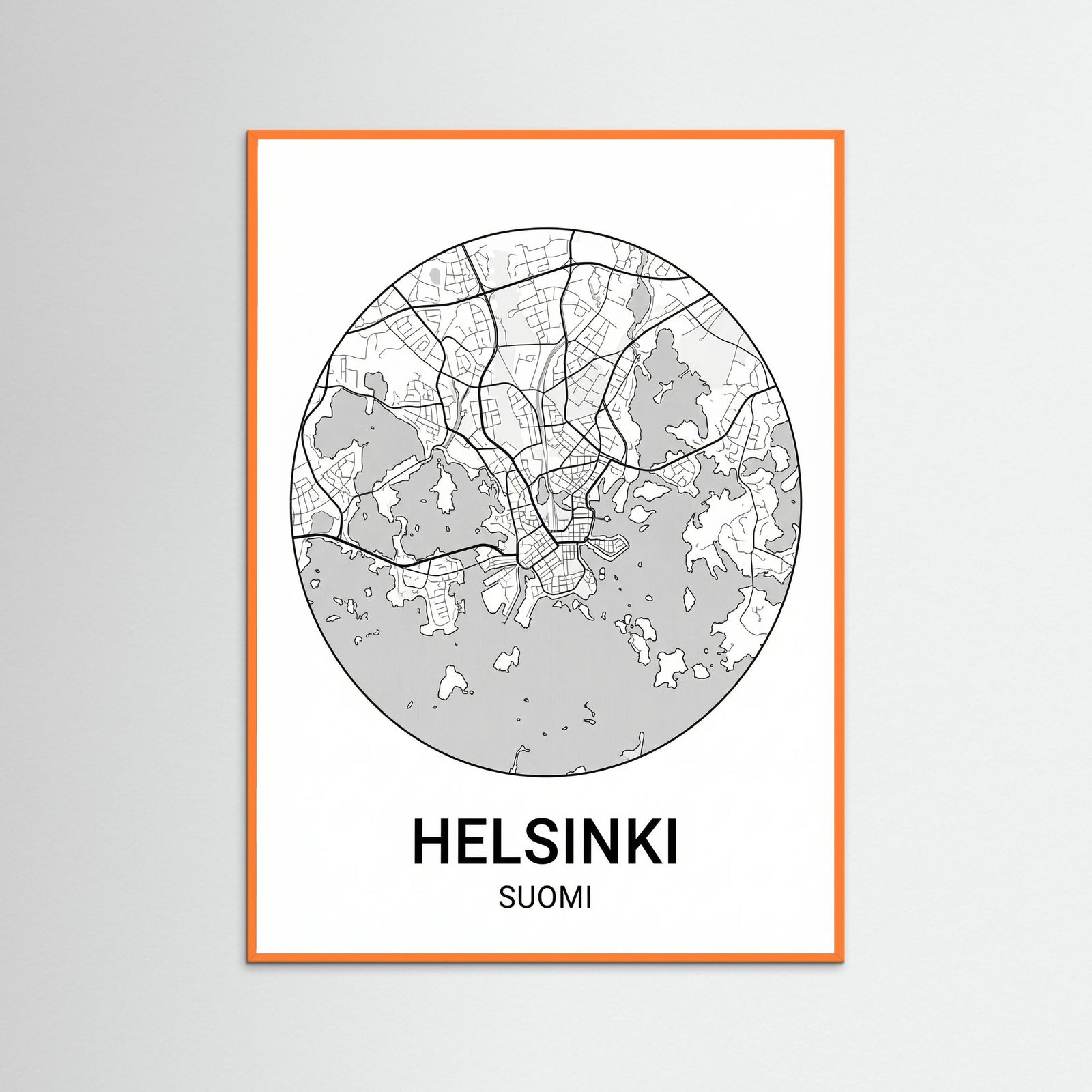 Orange Wood Aarhus Urban Map