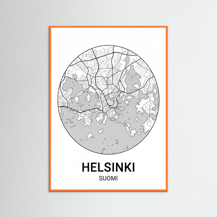 Orange Wood Aarhus Urban Map