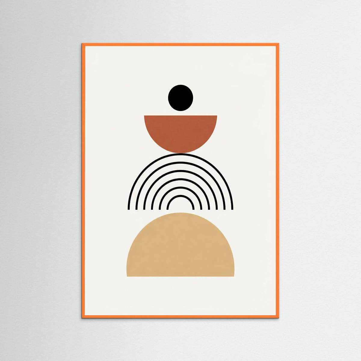 Orange Wood Abstract Arches