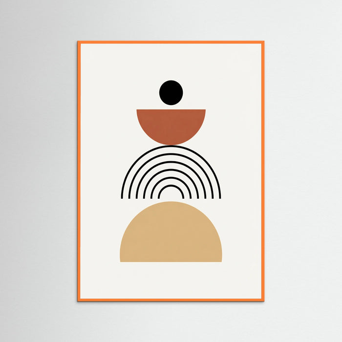 Orange Wood Abstract Arches