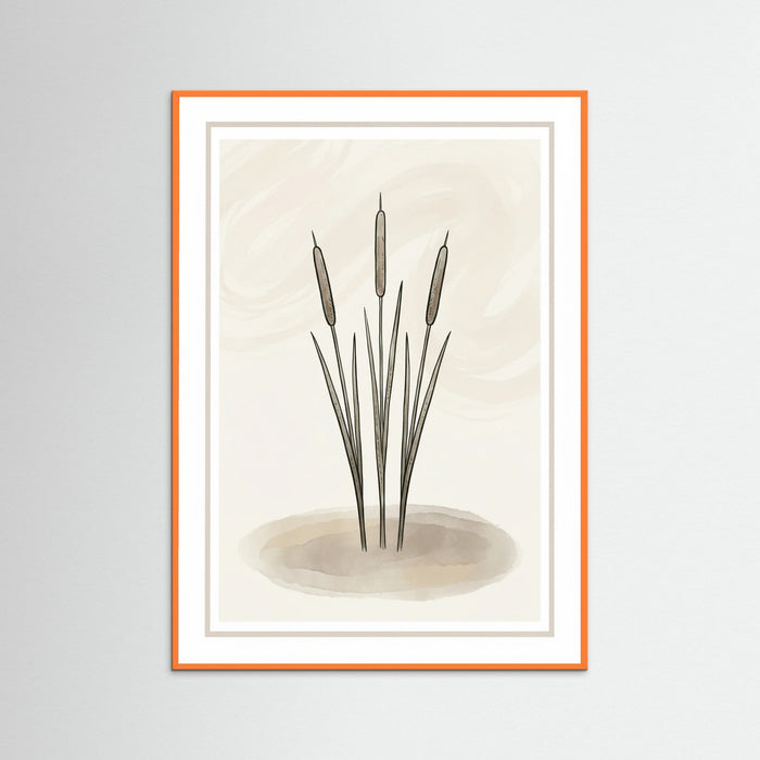 Orange Wood Abstract Baobab