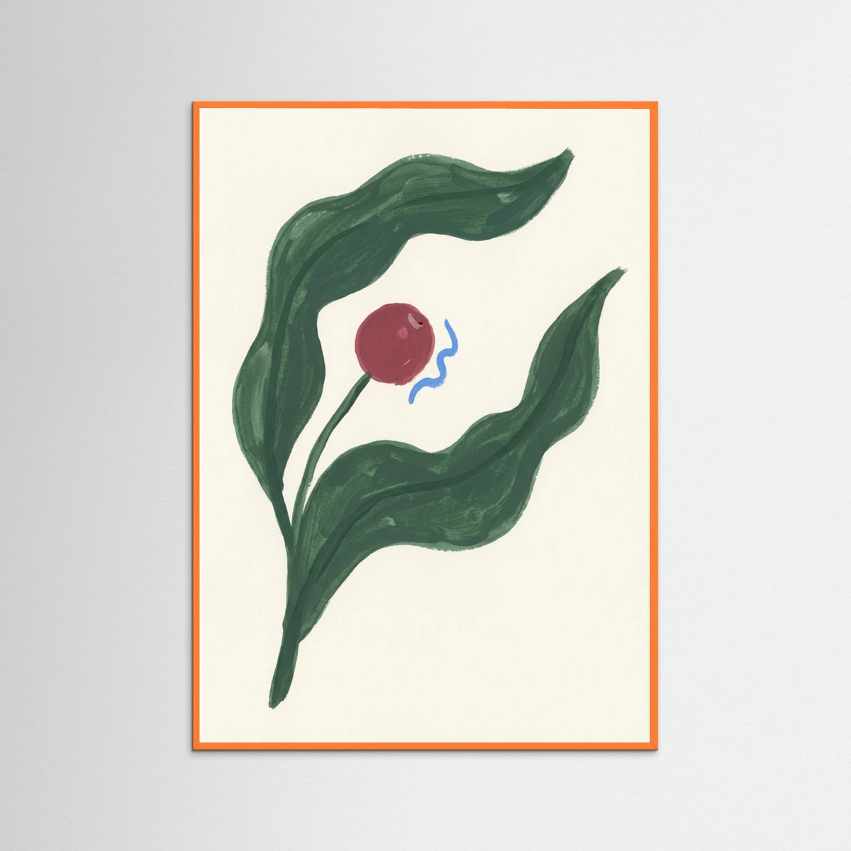 Orange Wood Abstract Bloom